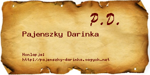 Pajenszky Darinka névjegykártya